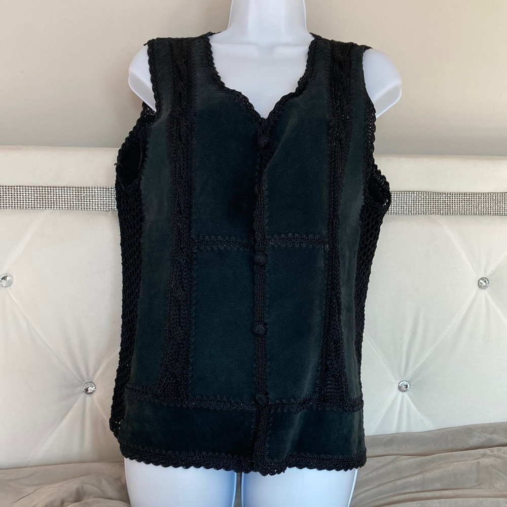 Black Vest/Button Shirt